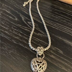 Brighton Silver Filigree Heart Necklace